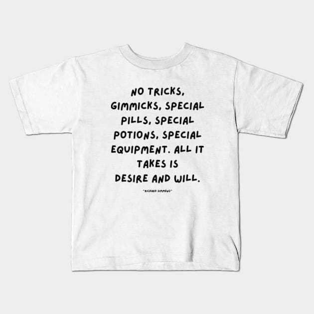 Richard Simmons quotes art 90s style retro vintage 80s Kids T-Shirt by graphicaesthetic ✅